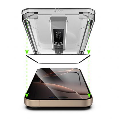 Калено стъклено защитно покритие с определен ъгъл на виждане на iPhone 16 Pro Max - Techsuit TitanGlass Privacy Full Cover Tempered Glass (черен-прозрачен) 6