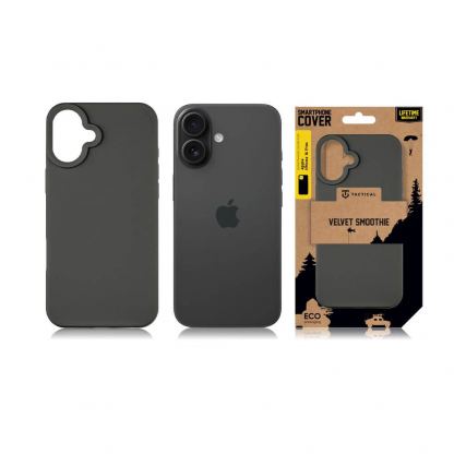 Силиконов калъф за iPhone 16 Plus - Tactical Velvet Smoothie Cover (тъмносив) 4