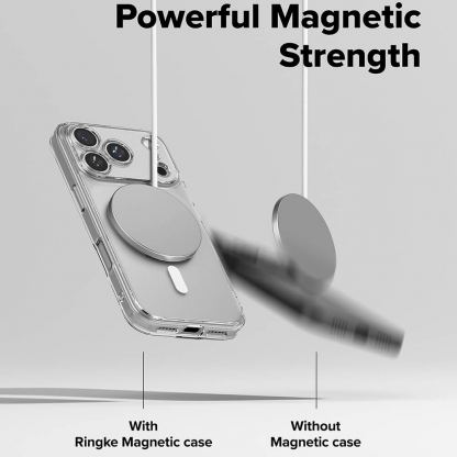 Хибриден кейс с висока степен на защита с MagSafe за iPhone 17 Pro  - Ringke Fusion Magnetic Case (прозрачен-мат) 7