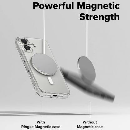 Хибриден кейс с висока степен на защита с MagSafe за iPhone 17 - Ringke Fusion Magnetic Case (прозрачен-мат) 5
