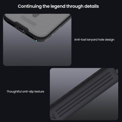 Хибриден удароустойчив кейс с MagSafe за iPhone 17 Pro Max - Nillkin CamShield Pro Magnetic Hard Case (черен-прозрачен) 7