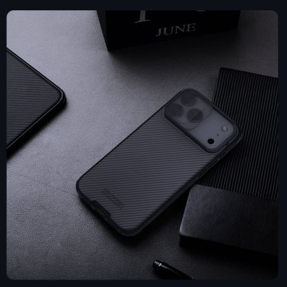 Хибриден удароустойчив кейс за iPhone 17 Pro Max - Nillkin CamShield Pro Hard Case (черен-прозрачен) 6