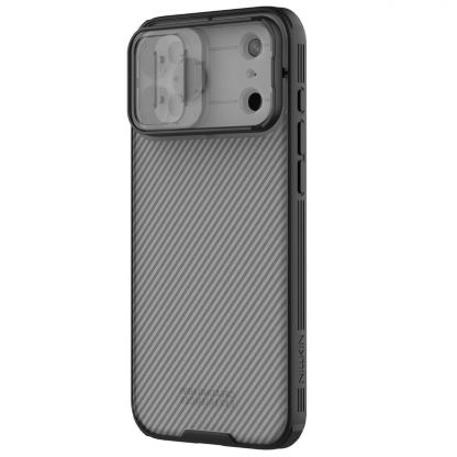 Хибриден удароустойчив кейс за iPhone 17 Pro - Nillkin CamShield Pro Hard Case (черен-прозрачен) 2