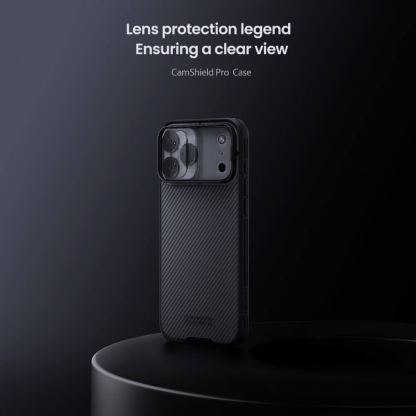Хибриден удароустойчив кейс за iPhone 17 Pro - Nillkin CamShield Pro Hard Case (черен-прозрачен) 5