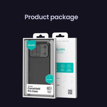 Хибриден удароустойчив кейс за iPhone 17 Pro - Nillkin CamShield Pro Hard Case (черен-прозрачен) 7