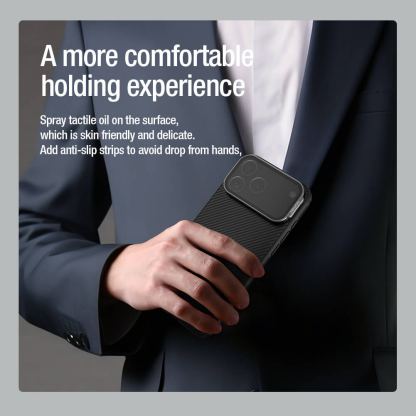 Хибриден удароустойчив кейс с вградена поставка за iPhone 17 Pro Max - Nillkin CamShield Prop Case (черен) 6