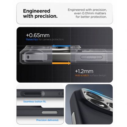 Силиконов (TPU) калъф с висока степен на защита с MagSafe за iPhone 17 Pro - Spigen Nano Pop MagSafe Case (черен) 14