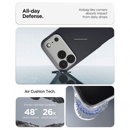 Силиконов (TPU) калъф с висока степен на защита с MagSafe за iPhone 17 Pro - Spigen Nano Pop MagSafe Case (черен) 15