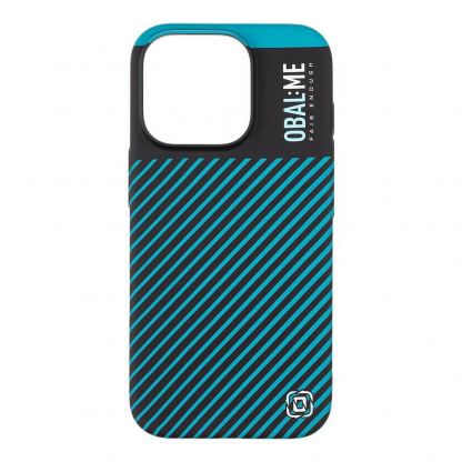 Поликарбонатов кейс за iPhone 16 Pro Max - OBALME Flossy Stripes Hard Case (черен-зелен) 2