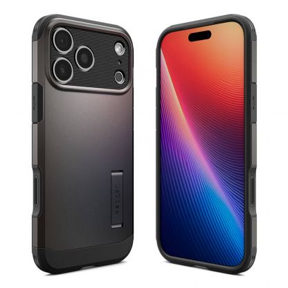 Хибриден кейс с най-висока степен на защита с MagSafe за iPhone 17 Pro Max - Spigen Tough Armor T MagSafe Case (тъмносив) 8