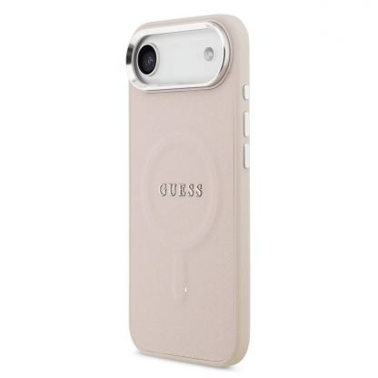 Дизайнерски кожен кейс с MagSafe за iPhone 17 Air - Guess PU Saffiano MagSafe Case (розов) 2