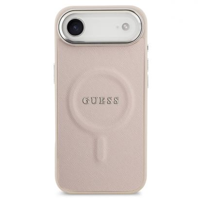 Дизайнерски кожен кейс с MagSafe за iPhone 17 Air - Guess PU Saffiano MagSafe Case (розов) 3