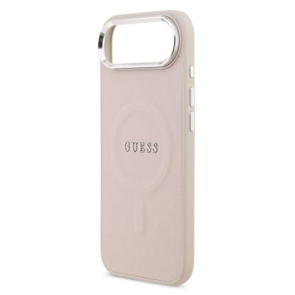 Дизайнерски кожен кейс с MagSafe за iPhone 17 Air - Guess PU Saffiano MagSafe Case (розов) 5
