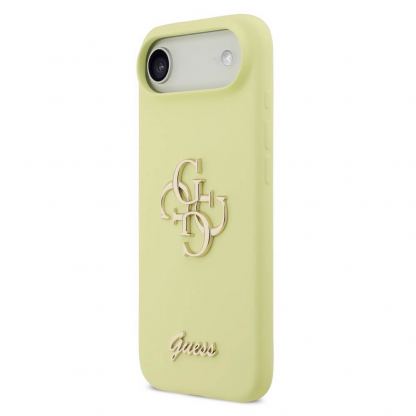 Силиконов (TPU) калъф за iPhone 17 Air - Guess Liquid Silicone 4G Metal Logo Case (жълт) 2