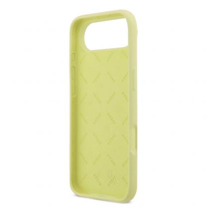 Силиконов (TPU) калъф за iPhone 17 Air - Guess Liquid Silicone 4G Metal Logo Case (жълт) 6