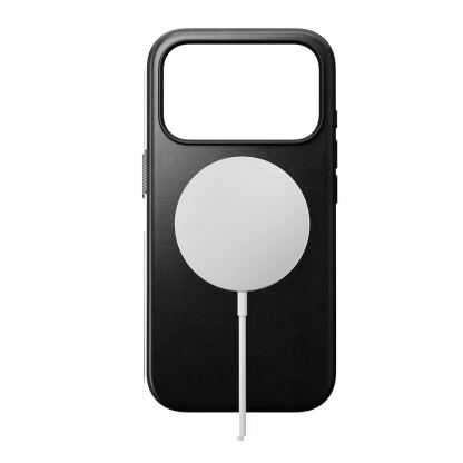 Кожен (естествена кожа) кейс с MagSafe за iPhone 17 Pro - Nomad Modern Horween Leather MagSafe Case (черен) 2