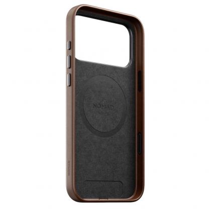 Кожен (естествена кожа) кейс с MagSafe за iPhone 17 Pro Max - Nomad Traditional Leather MagSafe Case (кафяв) 6