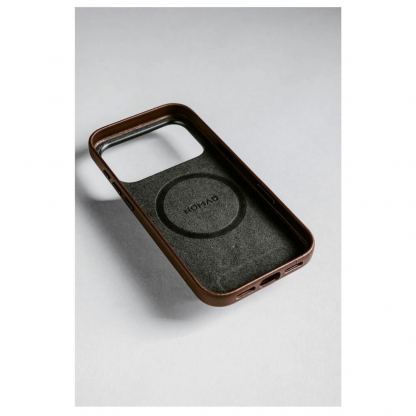 Кожен (естествена кожа) кейс с MagSafe за iPhone 17 Pro Max - Nomad Traditional Leather MagSafe Case (кафяв) 8