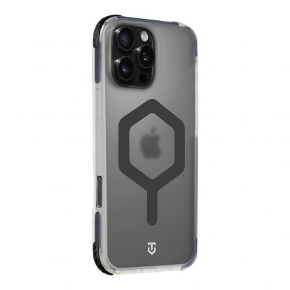 Хибриден удароустойчив кейс с MagSafe за iPhone 16 Pro Max - Tactical MagForce Hexagon Cover (черен-прозрачен) 2