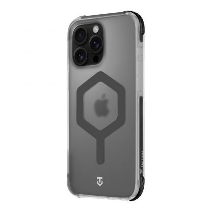 Хибриден удароустойчив кейс с MagSafe за iPhone 16 Pro Max - Tactical MagForce Hexagon Cover (черен-прозрачен) 3