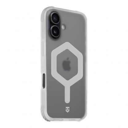 Хибриден удароустойчив кейс с MagSafe за iPhone 17 - Tactical MagForce Hexagon Cover (бял-прозрачен) 2