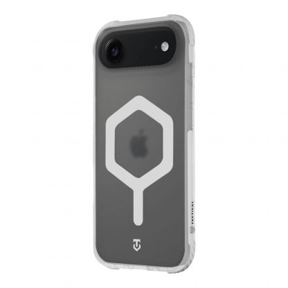 Хибриден удароустойчив кейс с MagSafe за iPhone 17 Air - Tactical MagForce Hexagon Cover (бял-прозрачен) 3