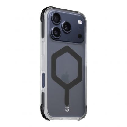 Хибриден удароустойчив кейс с MagSafe за iPhone 17 Pro - Tactical MagForce Hexagon Cover (черен-прозрачен) 2