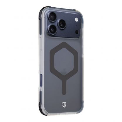 Хибриден удароустойчив кейс с MagSafe за iPhone 17 Pro Max - Tactical MagForce Hexagon Cover (черен-прозрачен) 2