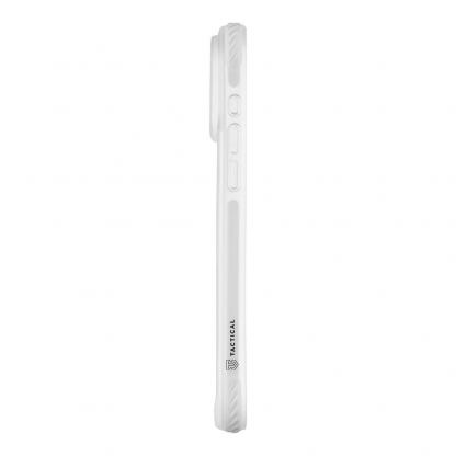 Хибриден удароустойчив кейс с MagSafe за iPhone 17 Pro Max - Tactical MagForce Hexagon Cover (бял-прозрачен) 4