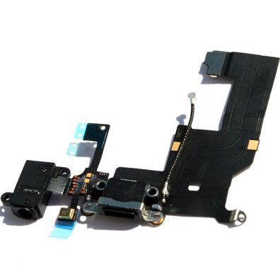 OEM System connector Lightning FlexCable and Audio - резервен захранващ лентов кабел (Lightning), микрофон и модул за звука за iPhone 5 (черен) 2