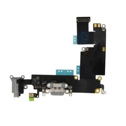 OEM iPhone 6S Plus System Connector and Flex Cable - лентов кабел с Lightning конектора, аудио жака и долния микрофон за iPhone 6S Plus (черен) 2