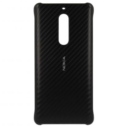 Nokia Carbon Fibre Design Case CC-803 - поликарбонатов кейс за Nokia 5 (черен) 2