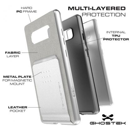 Ghostek Exec Shockproof Case - удароустойчив кейс за Samsung Galaxy Note 8 (черен) 2