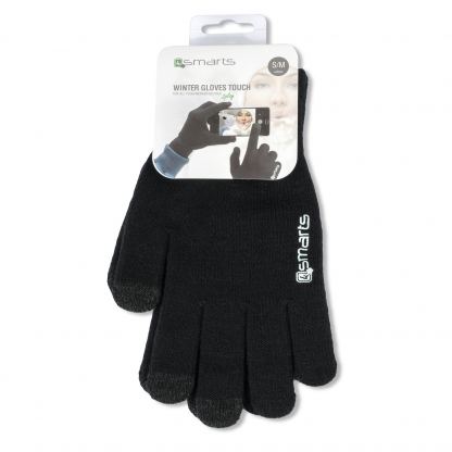 4smarts Winter Gloves Touch Unisex Size S/M - зимни ръкавици за тъч екрани S/M размер (черен) 4