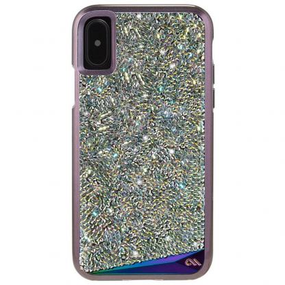 CaseMate Brilliance Case - кейс с висока защита и кристали за iPhone XS, iPhone X (лилав) 2