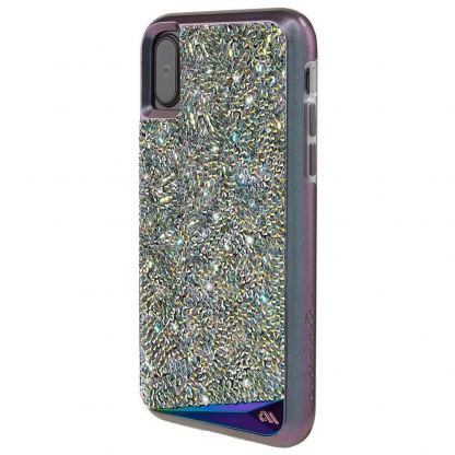 CaseMate Brilliance Case - кейс с висока защита и кристали за iPhone XS, iPhone X (лилав) 4