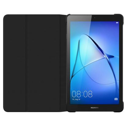 Huawei Flip Case - оригинален кожен калъф за Huawei MediaPad T3 7 (черен) 3