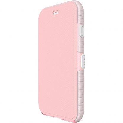 Tech 21 Evo Wallet Case - кожен флип калъф с отделящ се силиконов кейс с висока защита за iPhone SE 2020, iPhone 7, iPhone 8 (розов) 4