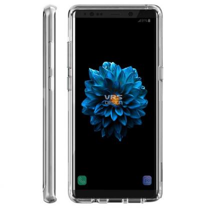 Verus Crystal Bumper Case - хибриден удароустойчив кейс за Samsung Galaxy Note 8 (сребрист-прозрачен) 5