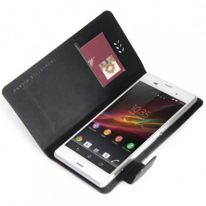 Tucano Universal Case Size L - универсален кожен калъф за смартфони размер L (черен) 3