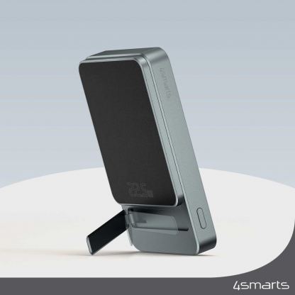 Преносима външна батерия с 2xUSB-C порта и безжично зареждане с MagSafe - 4smarts OneStyle MagSafe PowerBank 5000 mAh (черен) 6