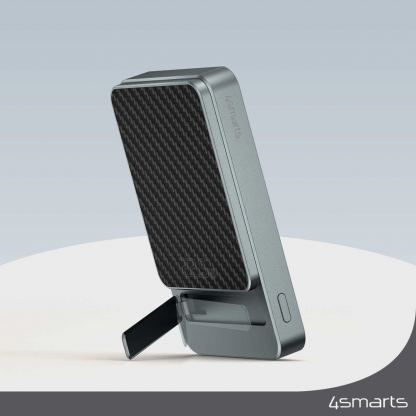 Преносима външна батерия с 2xUSB-C порта и безжично зареждане с MagSafe - 4smarts OneStyle MagSafe PowerBank 5000 mAh (кевлар) 6