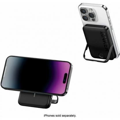 Външна батерия с USB-C порт и безжично зареждане с MagSafe (черен)  - Anker 322 Magnetic Battery MagGo, 5000 mAh 5