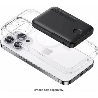 Външна батерия с USB-C порт и безжично зареждане с MagSafe (черен)  - Anker 322 Magnetic Battery MagGo, 5000 mAh 6