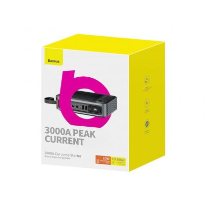 Външна батерия 15840 mAh с фенер и JumpStarter за автомобил - Baseus Super Energy Ultra Car Jump Starter 3000A (C00251400111-00) (черен) 5
