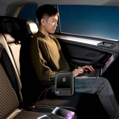 Външна батерия 15840 mAh с фенер и JumpStarter за автомобил - Baseus Super Energy Ultra Car Jump Starter 3000A (C00251400111-00) (черен) 10