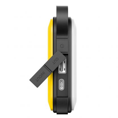 Външна батерия с USB-A и USB-C портове с технология за бързо зареждане и LED лампа - Tactical BadAss Power Bank 10050 mAh 18W (черен-жълт) 3