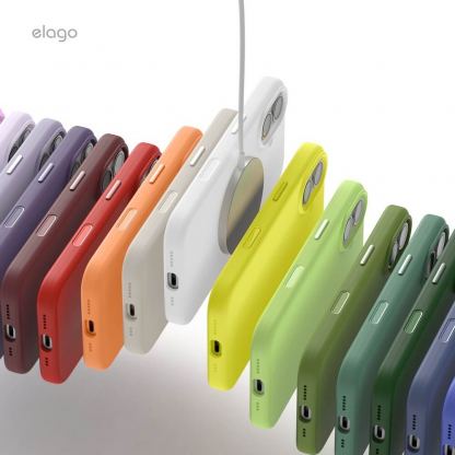 Силиконов (TPU) калъф с MagSafe за iPhone 17 - Elago Magnetic Soft Silicone Case (бял) 10