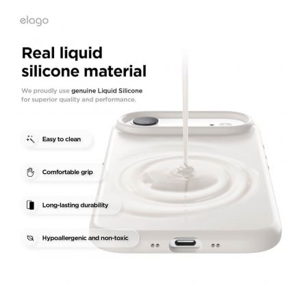 Силиконов (TPU) калъф с MagSafe за iPhone 17 Air - Elago Magnetic Soft Silicone Case (черен) 6