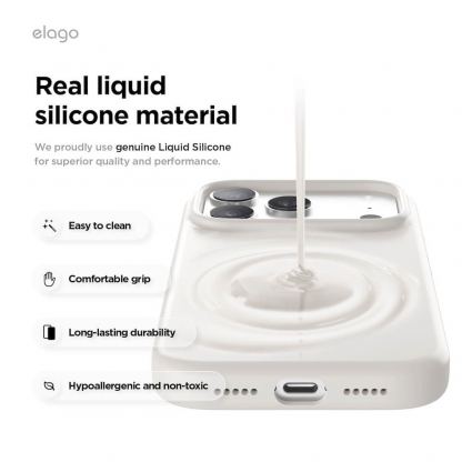 Силиконов (TPU) калъф с MagSafe за iPhone 17 Pro - Elago Magnetic Soft Silicone Case (лилав) 6